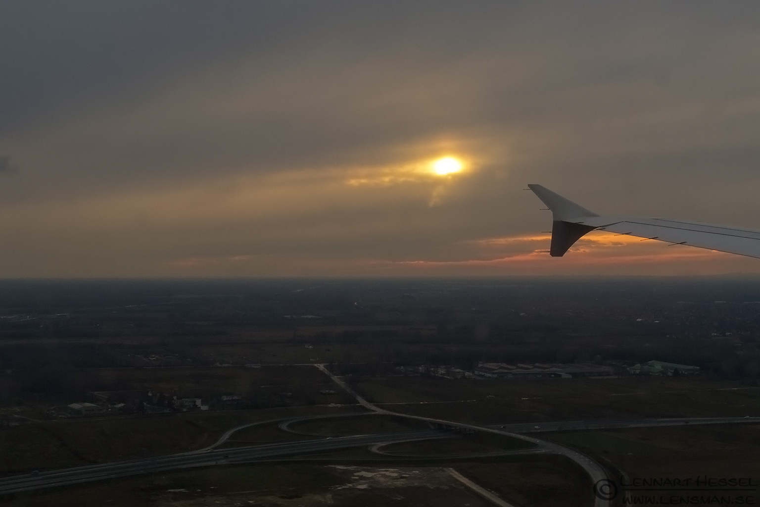 Landing in Budapest Hungary