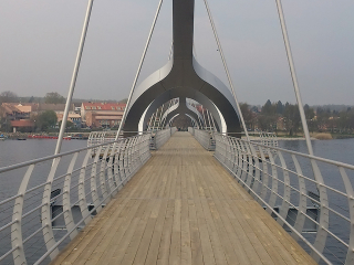130509 Bridge Sölvesborg Footbridge Sölvesborg leaving